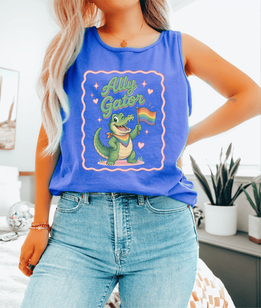 Ally Gator LGBTQ Tank Top | Pride Ally Graphic Tank