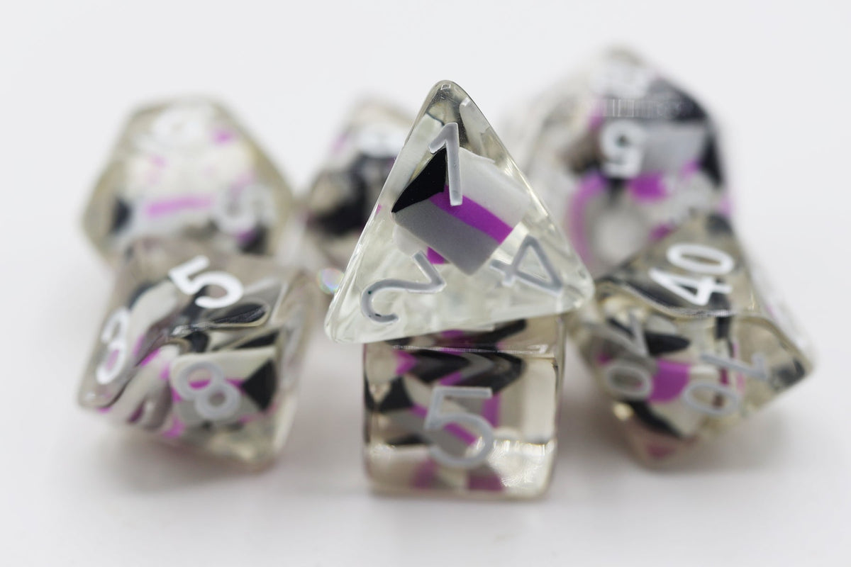 Foam Brain Games Pride Flag RPG Dice Set