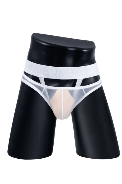 Men’s Sexy Sheer Thong with Ring & Strap Design