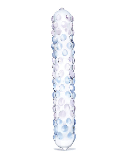 Glas Purple Rose Nubby 7 inch Glass Dildo
