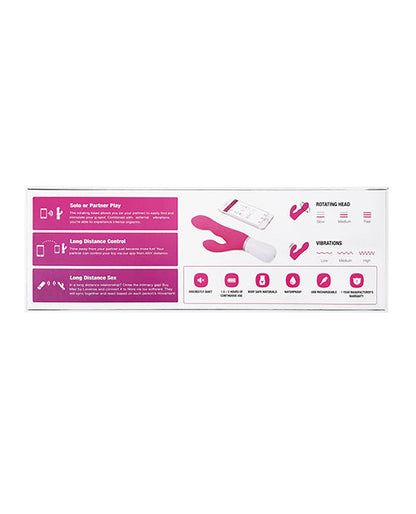 Lovense Nora Rotating Head Rabbit Vibrator - Pink