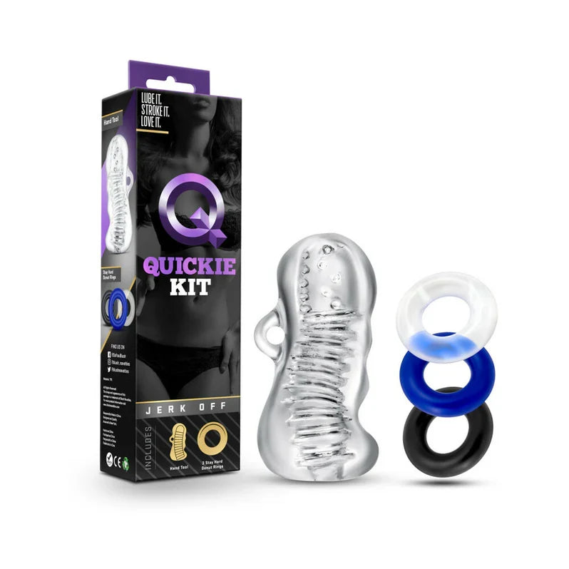 Blush Quickie Kit Jerk Off Stroker & Cockring Set