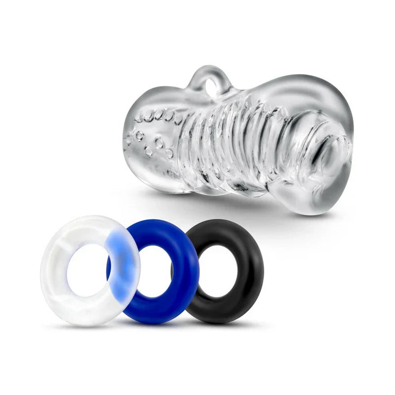 Blush Quickie Kit Jerk Off Stroker & Cockring Set