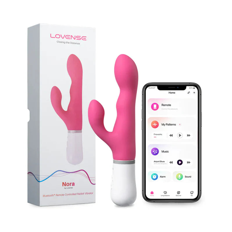 Lovense Nora Rotating Head Rabbit Vibrator - Pink