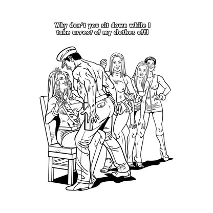 Wood Rocket Bachelorette Party Coloring Book