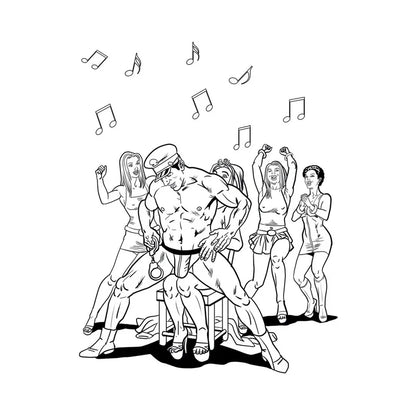 Wood Rocket Bachelorette Party Coloring Book