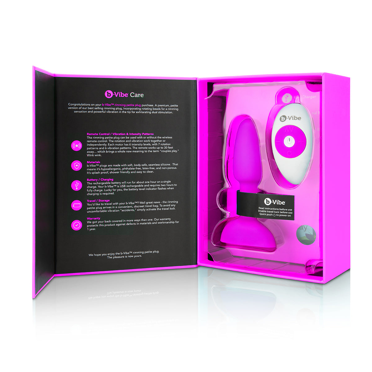 b-Vibe Petite Rimming Plug - Fuchsia