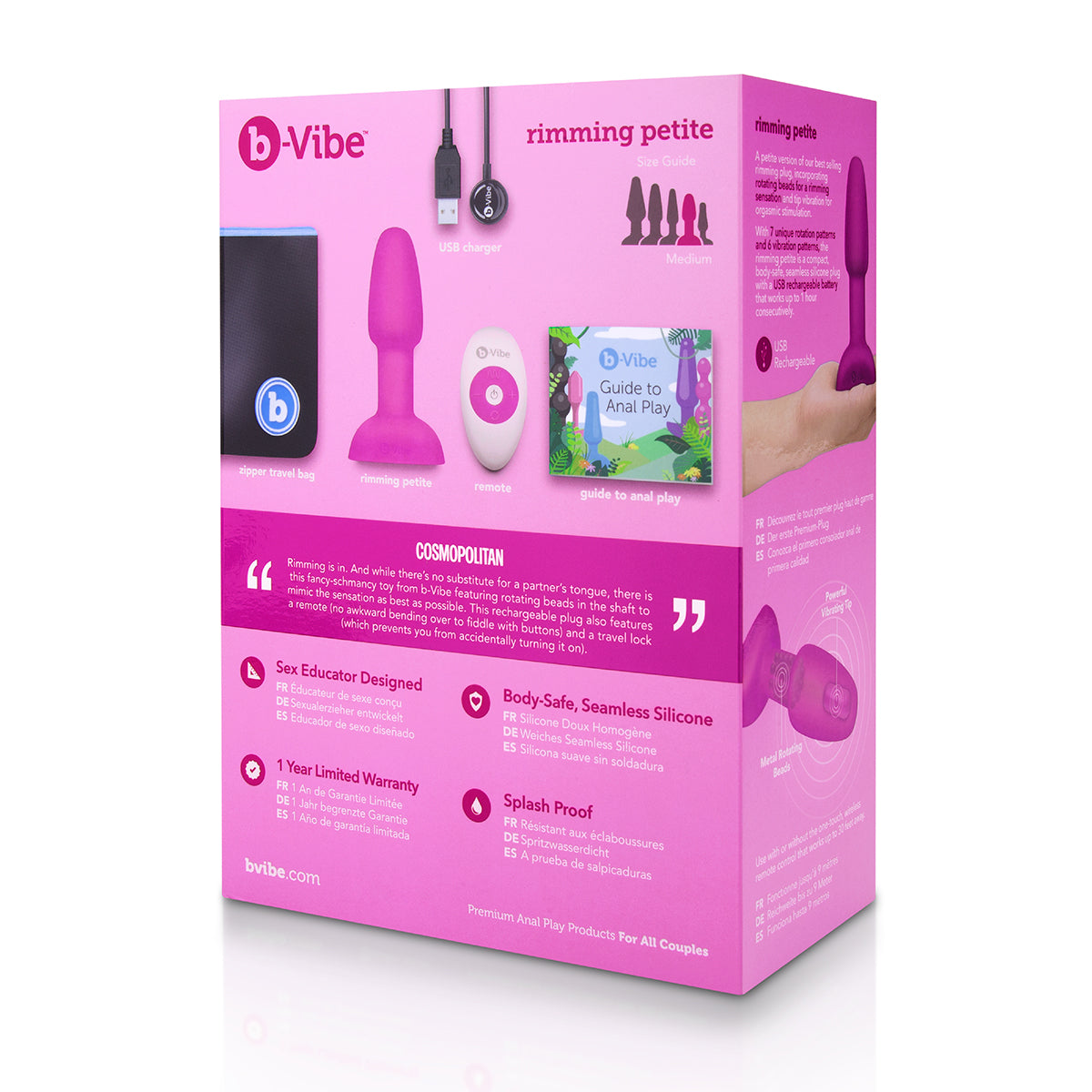 b-Vibe Petite Rimming Plug - Fuchsia