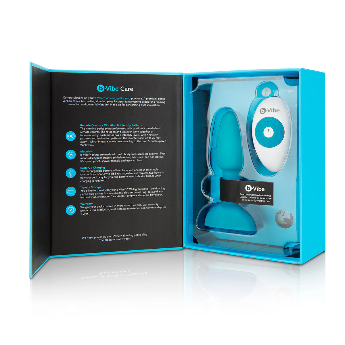 b-Vibe Petite Rimming Plug - Teal