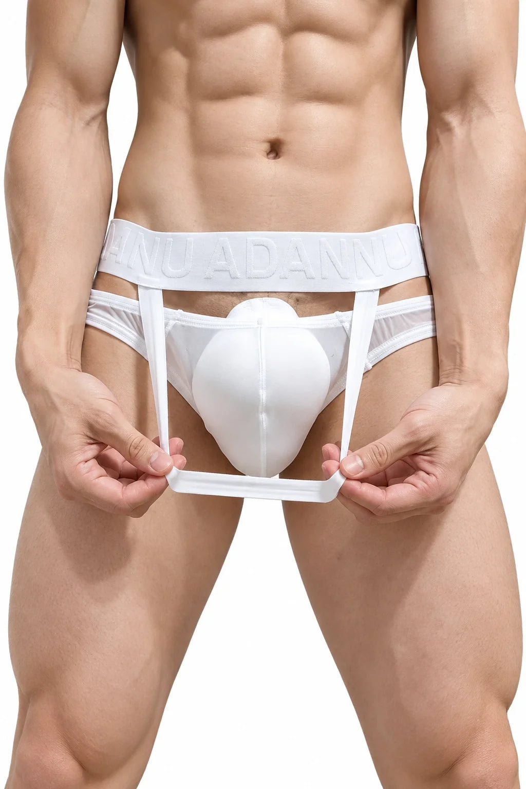 Men’s Sexy Sheer Thong with Ring & Strap Design