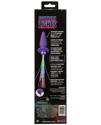 Southern Lights Vibrating Light Up Anal Probe - Purple