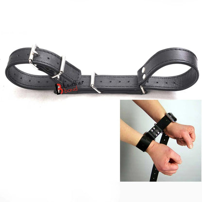 Genuine Cowhide Leather Hobble Belt Restraints Handmade Full-Grain BDSM Waist Belt Restraint