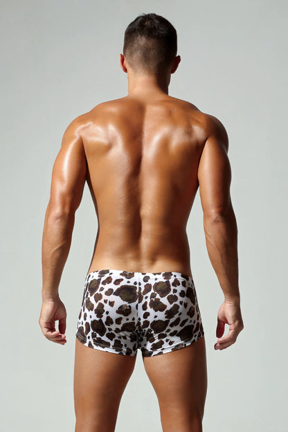 Men’s Sexy Animal Print Boxer Shorts – Low Waist
