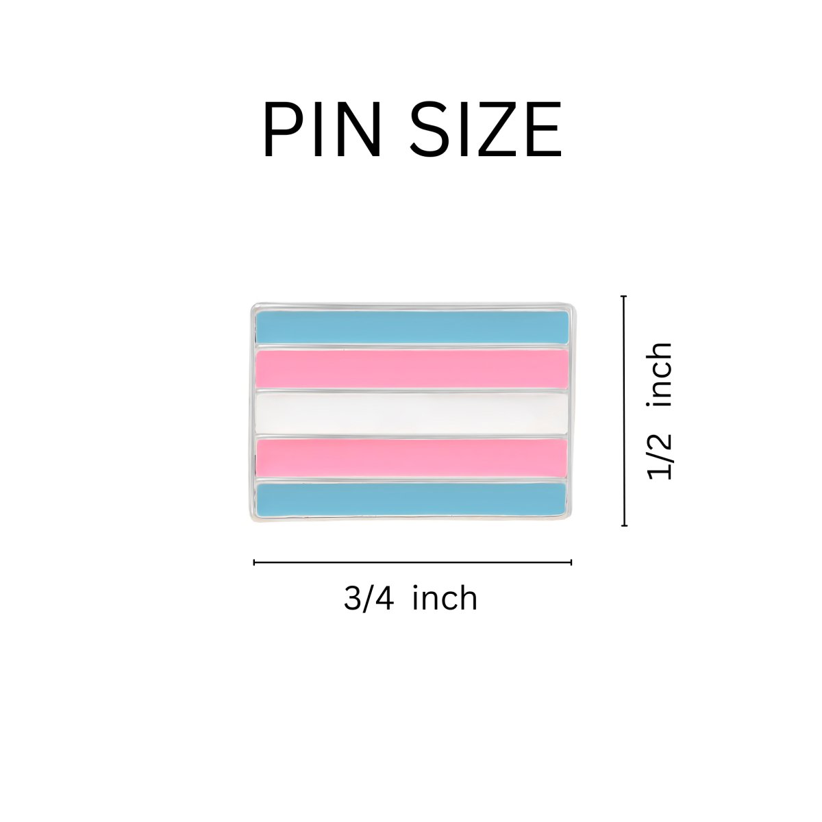 Transgender Pride Flag Pins | Rectangle LGBTQ Lapel Pins