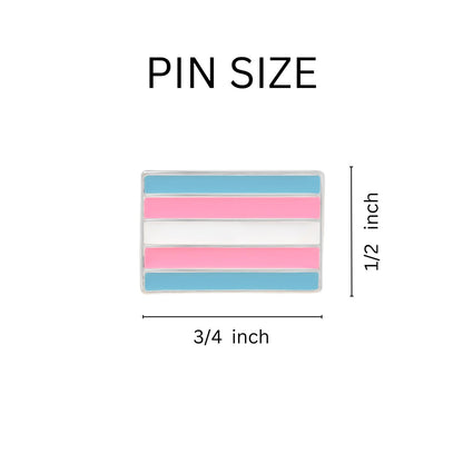 Transgender Pride Flag Pins | Rectangle LGBTQ Lapel Pins