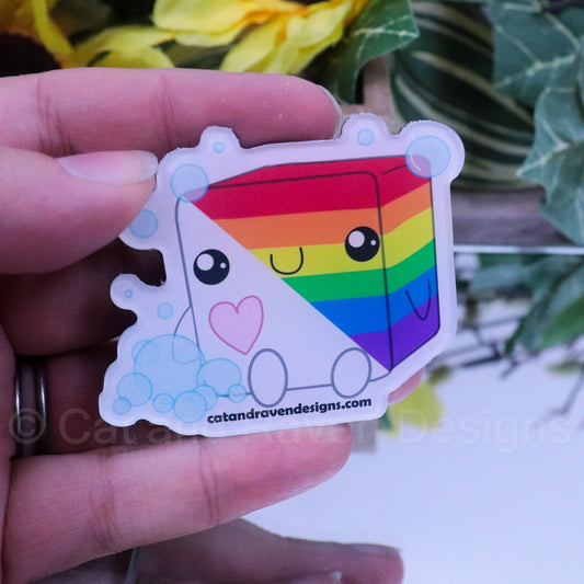 Soapy Buddy LGBTQ+ Pride Flag magnet