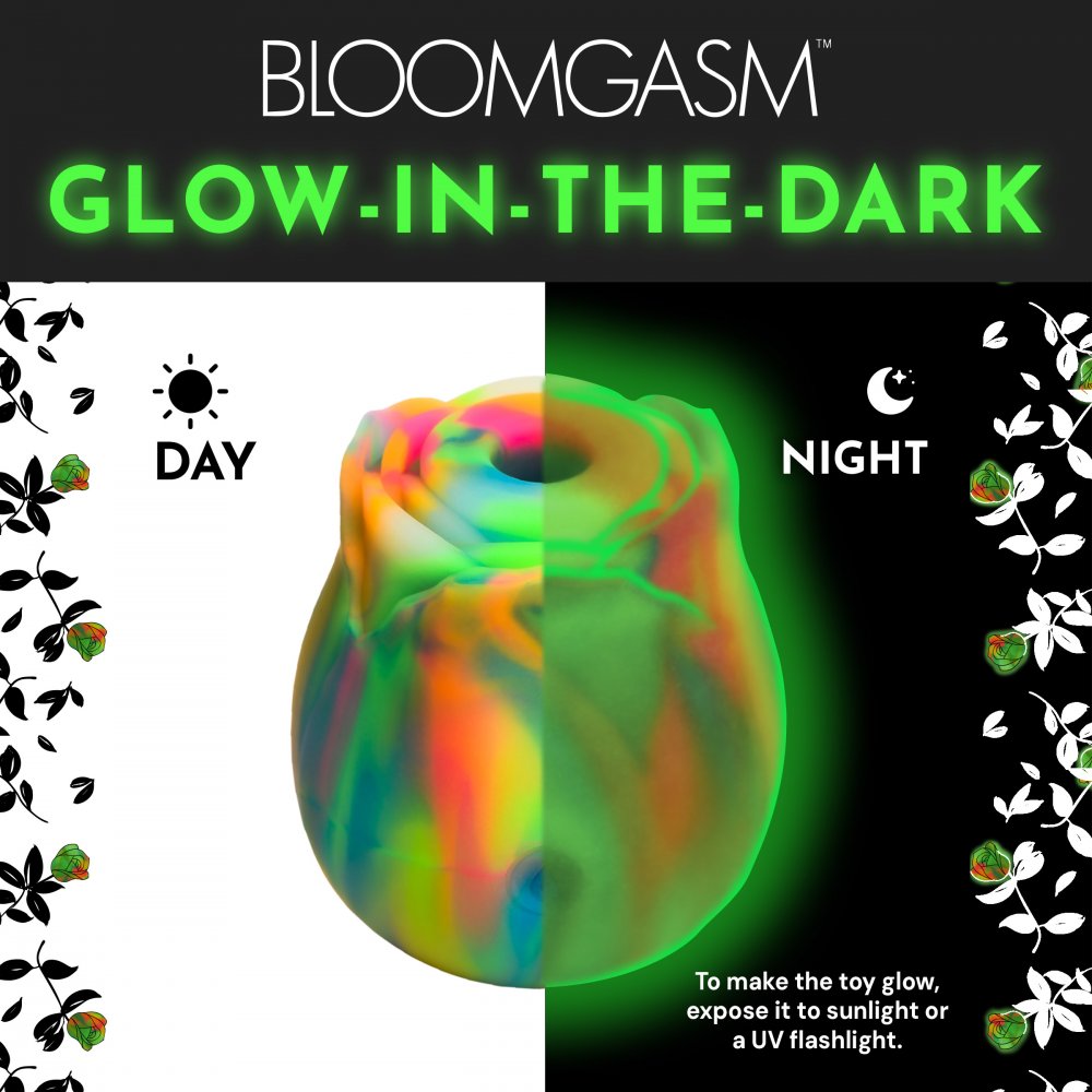 Glow Rose Glow-in-the-Dark Rainbow Rose Vibrator
