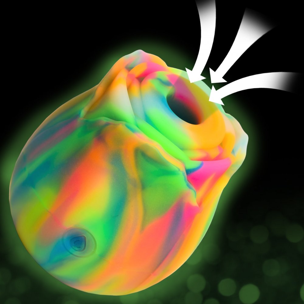 Glow Rose Glow-in-the-Dark Rainbow Rose Vibrator