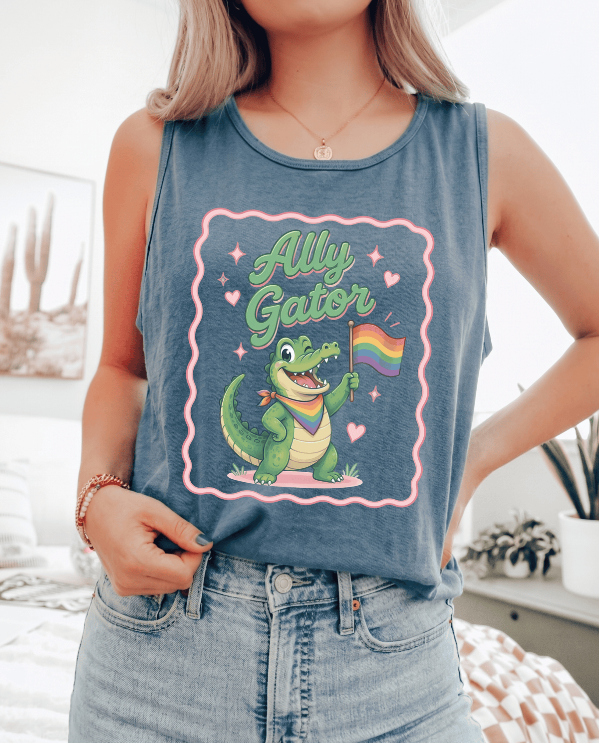 Ally Gator LGBTQ Tank Top | Pride Ally Graphic Tank