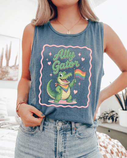 Ally Gator LGBTQ Tank Top | Pride Ally Graphic Tank