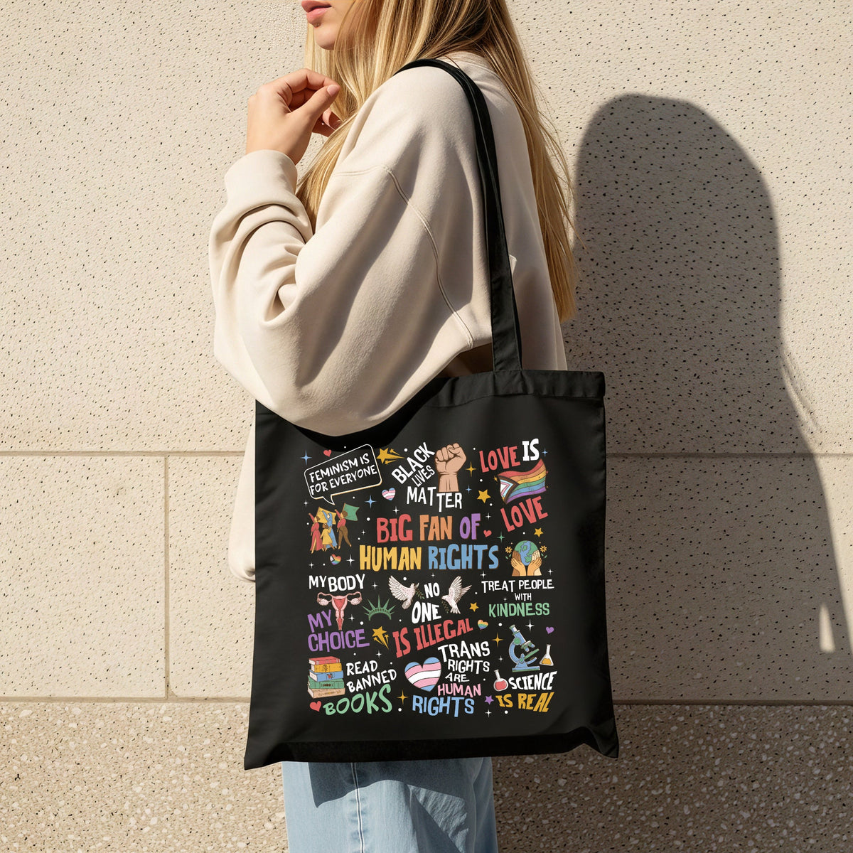 Big Fan of Human Rights - Canvas Tote Bag