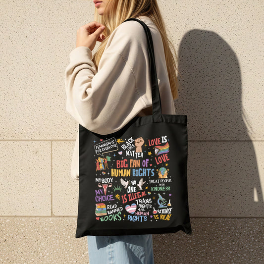 Big Fan of Human Rights - Canvas Tote Bag