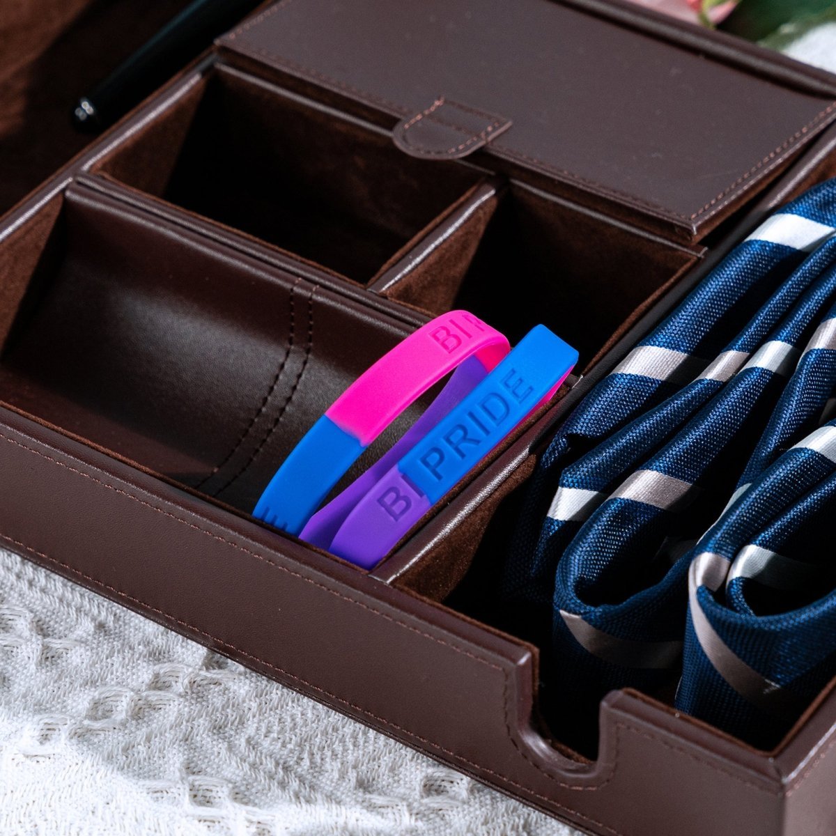 Bisexual Flag Colored PRIDE Silicone Bracelets