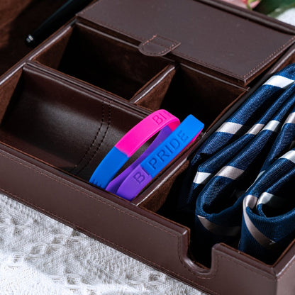 Bisexual Flag Colored PRIDE Silicone Bracelets