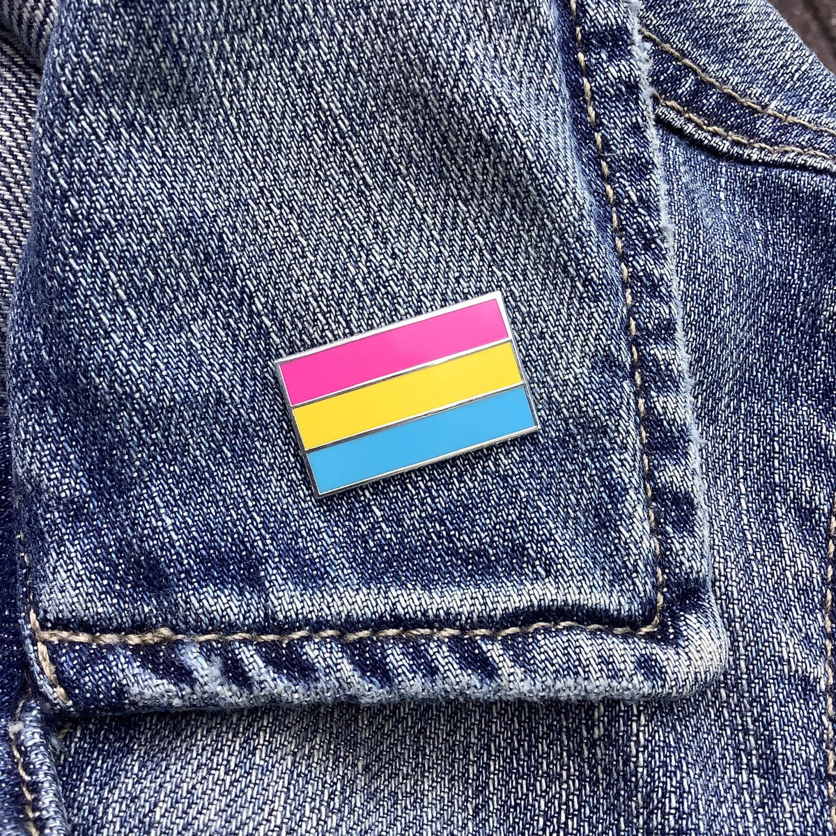 Pansexual Flag Pin – Hard Enamel Pride Flag Enamel Lapel Pin 1.25-Inch