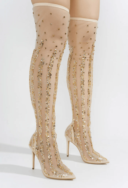 Cape Robbin BRIDE - NUDE Thigh High Boots