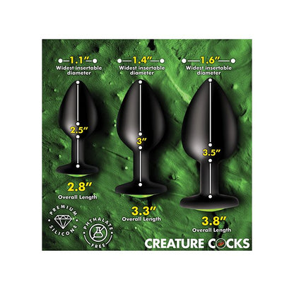 Creature Cocks Creature Eyes Green Eye Silicone Butt Plug Set