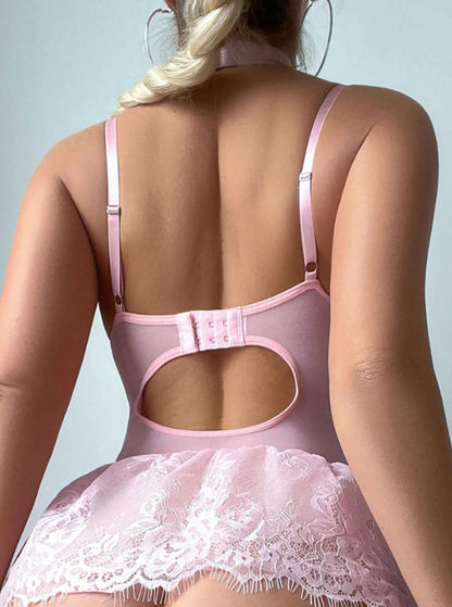 Lace Skirted Babydoll Set