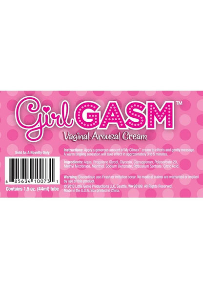 GirlGasm Vaginal Arousal Cream