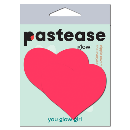 Love: Glow in the Dark Neon Heart Pasties Nipple Covers by Pastease®