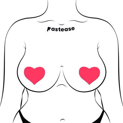 Love: Glow in the Dark Neon Heart Pasties Nipple Covers by Pastease®
