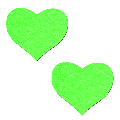Love: Glow in the Dark Neon Heart Pasties Nipple Covers by Pastease®