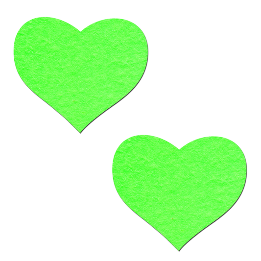 Love: Glow in the Dark Neon Heart Pasties Nipple Covers by Pastease®