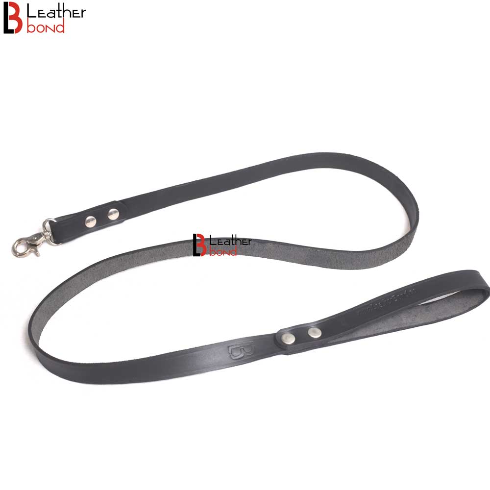 Bad Boy Hard Leather Bondage Kit Wrist, Ankle & Thigh Cuffs, Collar, Paddles, Flogger, Blindfold & Leash | Black