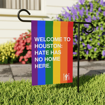 Custom Hate Has No Home Here Pride Garden Flag