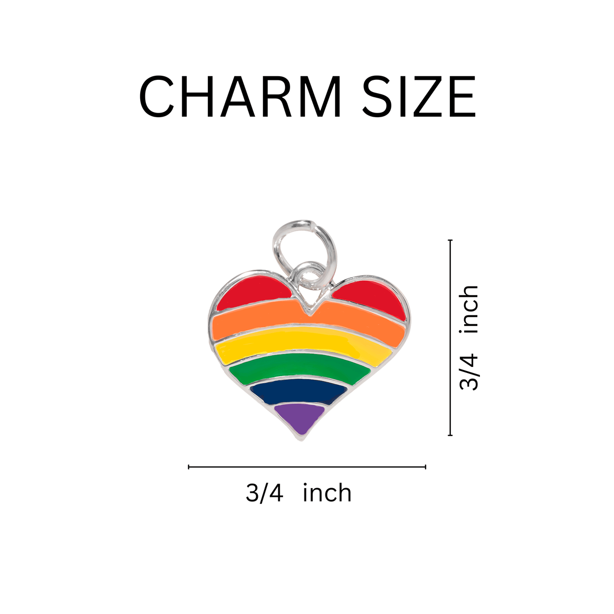 Rainbow Flag Heart Earrings
