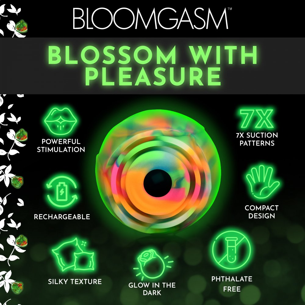 Glow Rose Glow-in-the-Dark Rainbow Rose Vibrator