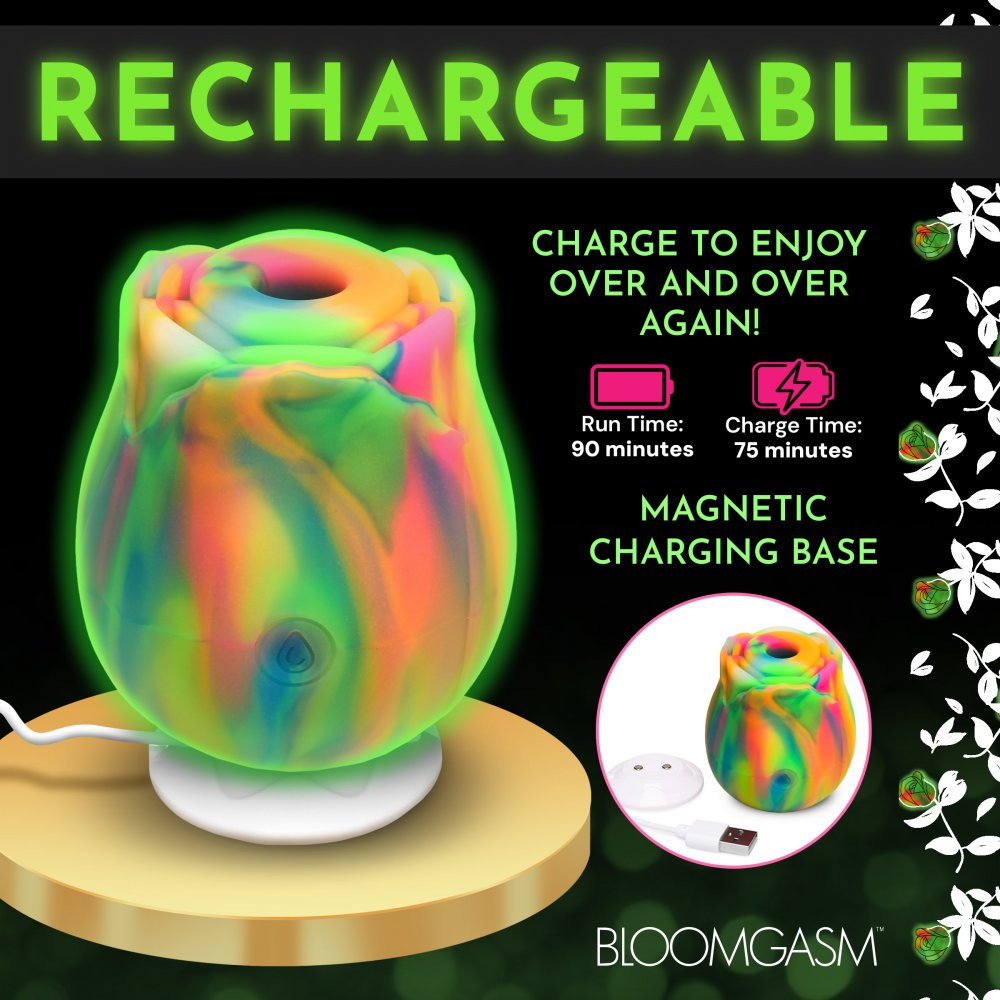 Glow Rose Glow-in-the-Dark Rainbow Rose Vibrator