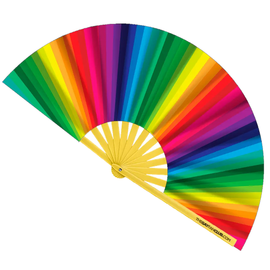 Rainbow Pride Bamboo Folding Fan