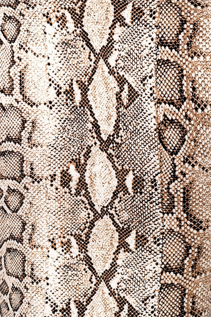 Snake Print Matching Set – Crop Top & Low Rise Mini Skirt for Women