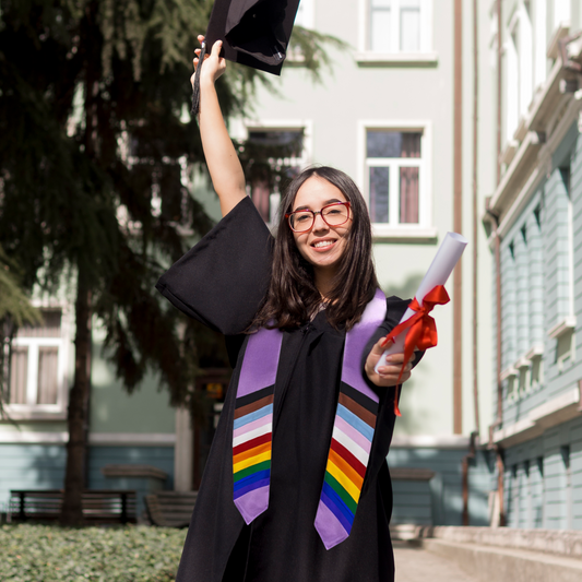 Gay Pride Lavender Graduation Stoles
