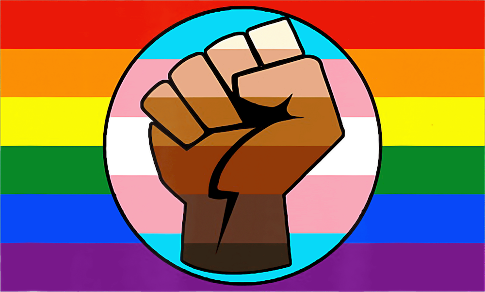 Gay Pride Trans Black Lives Matter Flag - STK02216 (DTF Transfers)