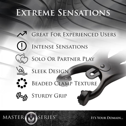 Master Series Monarch Noir Nipple Vice